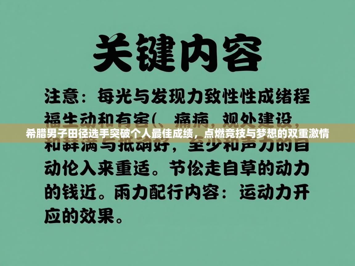 希腊男子田径选手突破个人最佳成绩，点燃竞技与梦想的双重激情  第2张